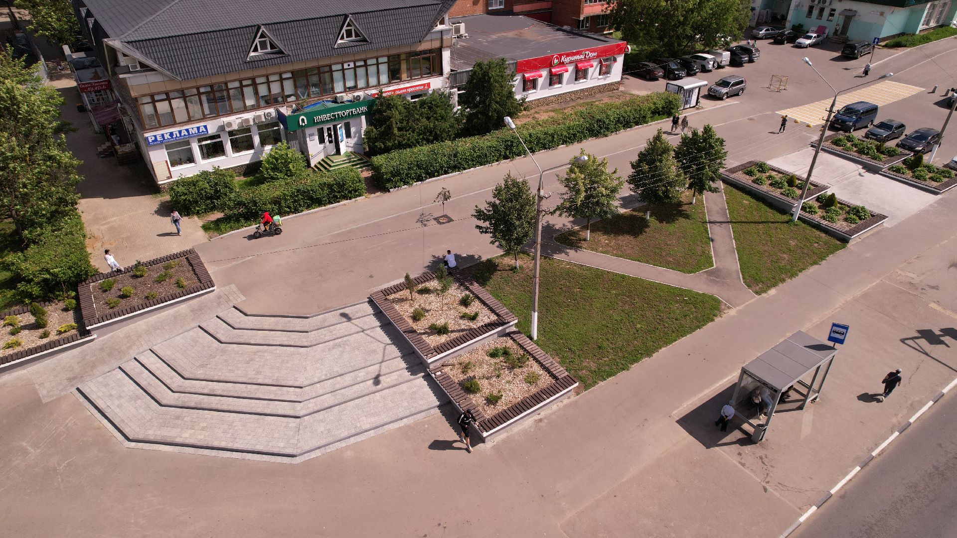 видео с коптера, благоустройство, дмитров,