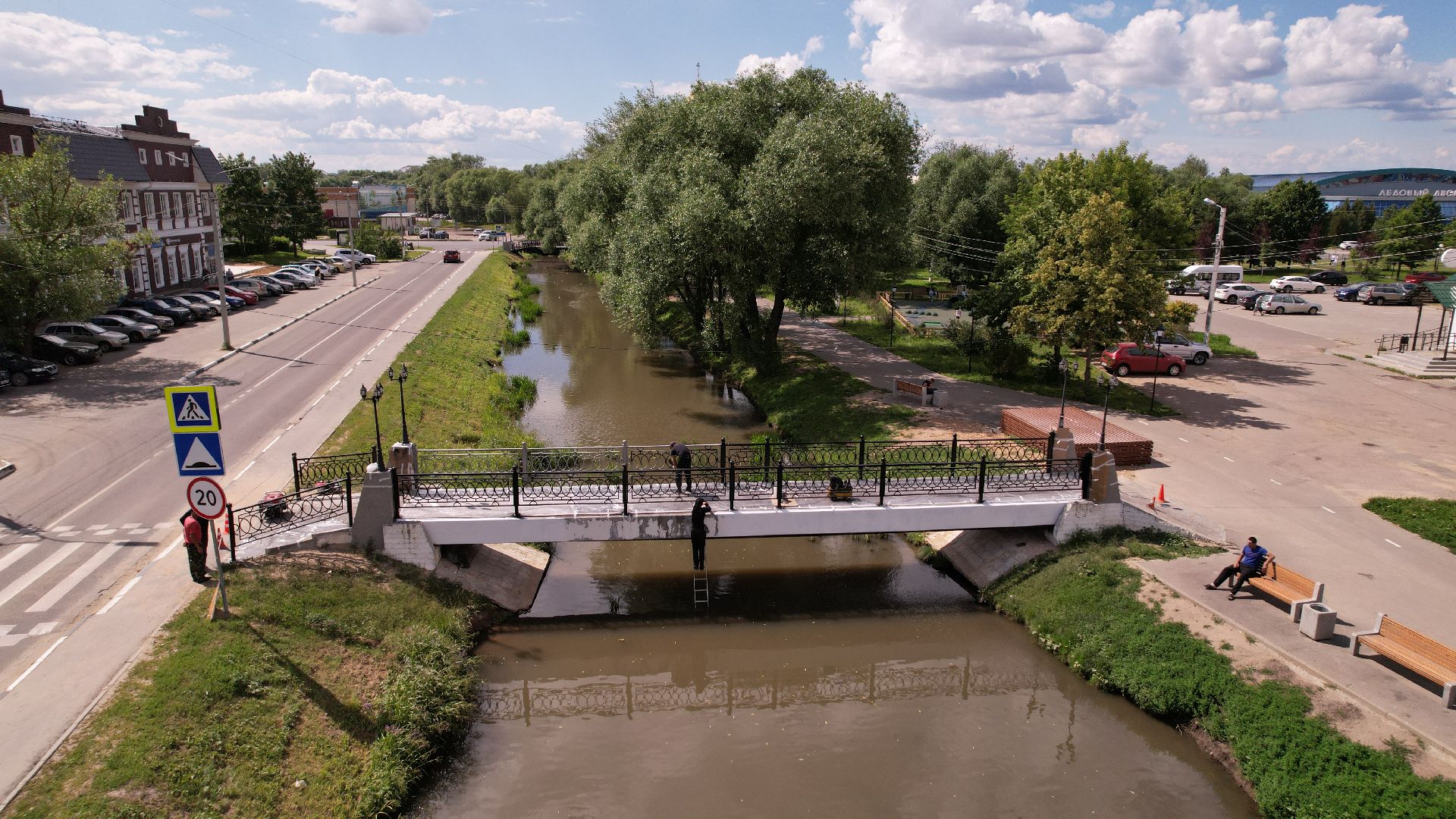 видео с коптера, благоустройство, дмитров,