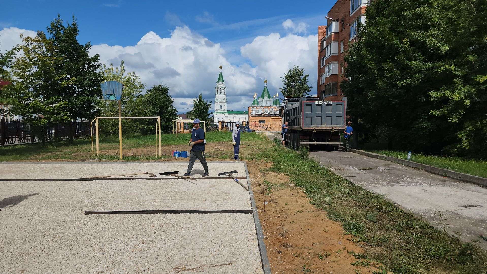 Егорьевск, благоустройство, детские игровые площадки, дети, игры, стройка, асфальт,