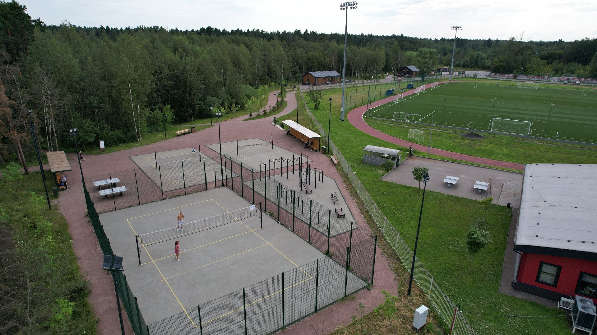 видео с коптера, лобня, стадион, благоустройство, спорт,