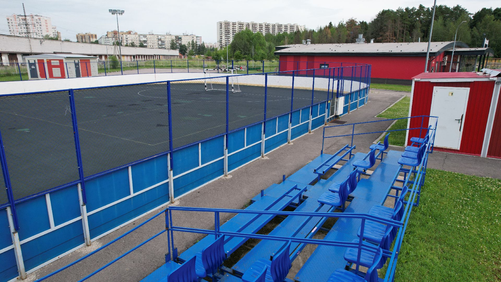 видео с коптера, лобня, стадион, благоустройство, спорт,