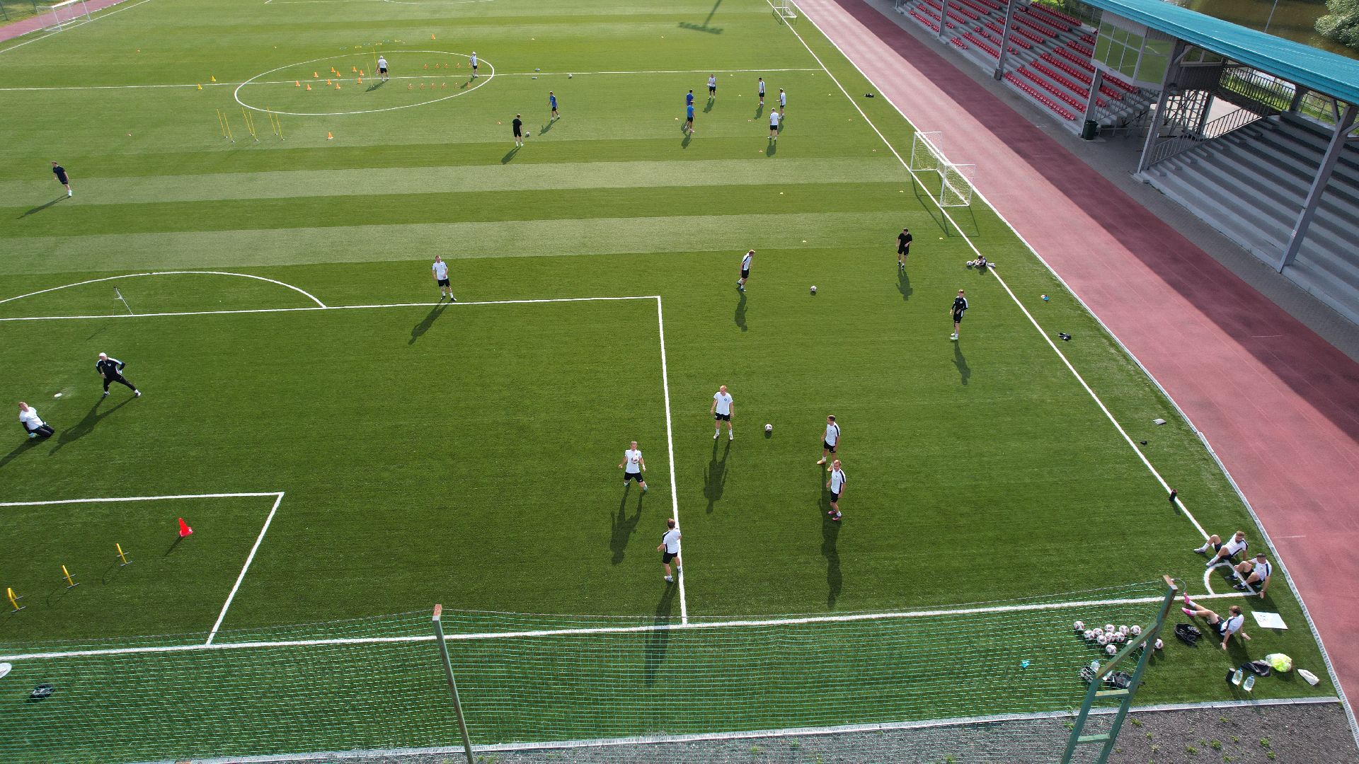 видео с коптера, лобня, стадион, благоустройство, спорт,