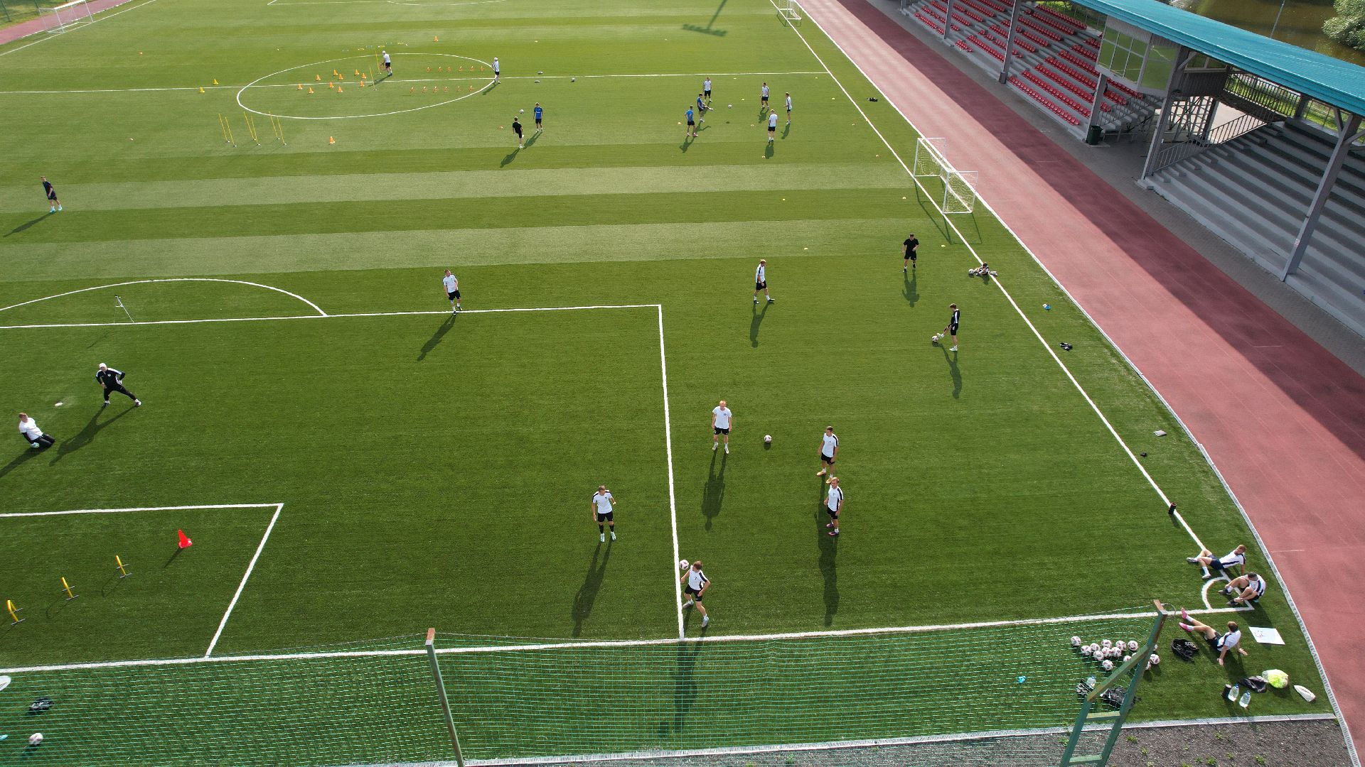 видео с коптера, лобня, стадион, благоустройство, спорт,