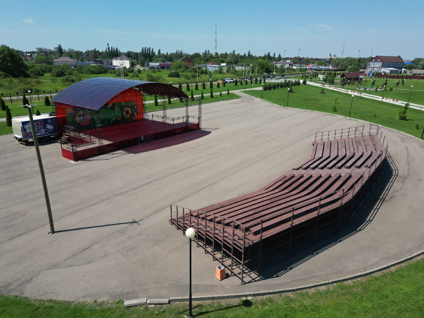 видео с коптера, серебряные пруды, парк, благоустройство,