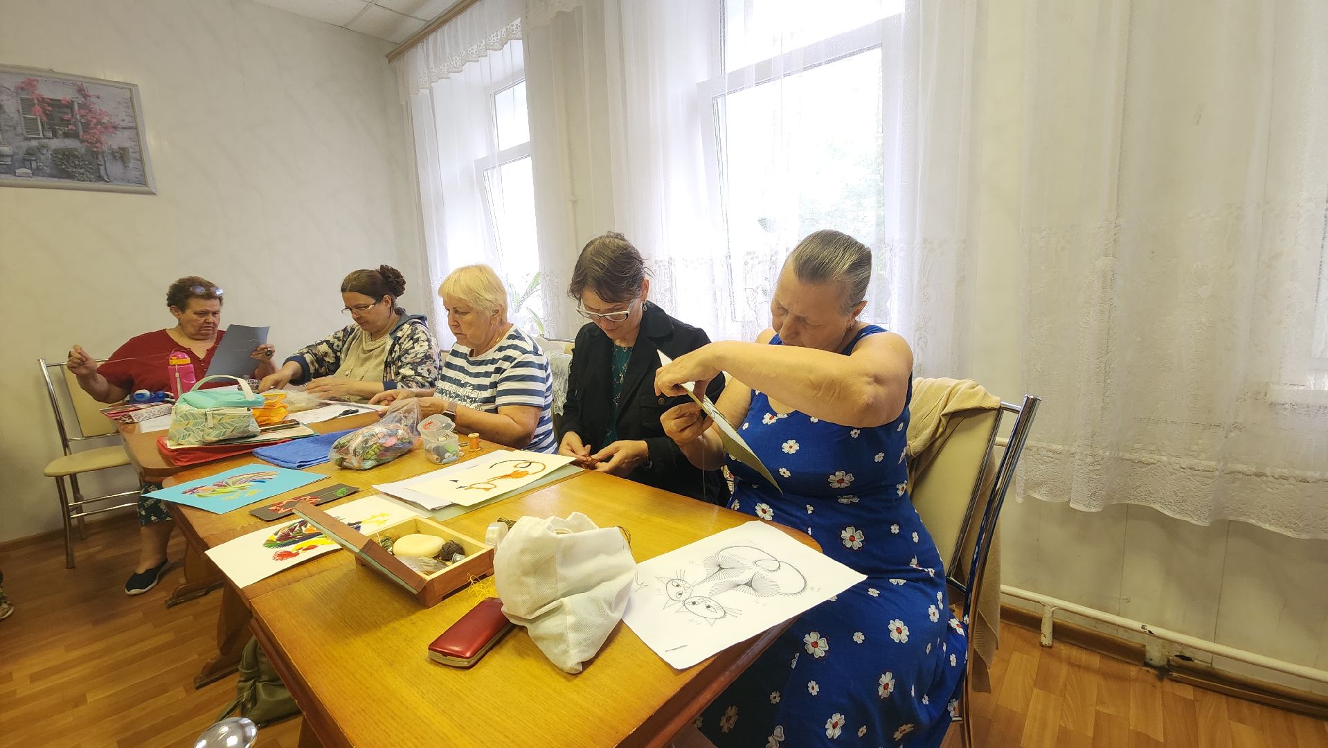 пушкино, активное долголетие, мастер-класс, вышивка, реабилитационный центр, социальная адаптация,