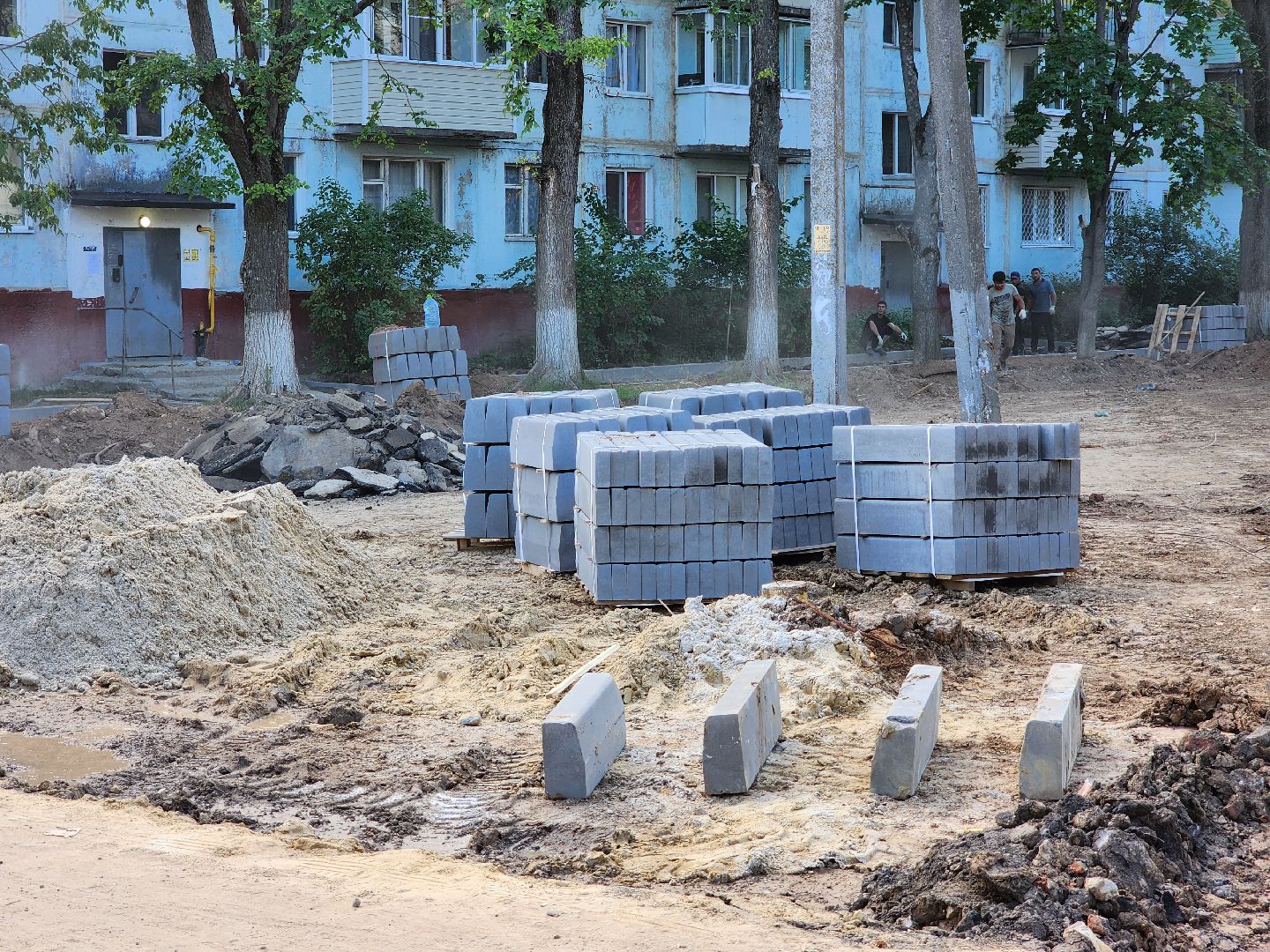 Чехов, микрорайон Венюково, улица Гагарина, комплексное благоустройство, двор, дворовая территория, формирование комфортной городской среды, проезды, тротуары, парковки,