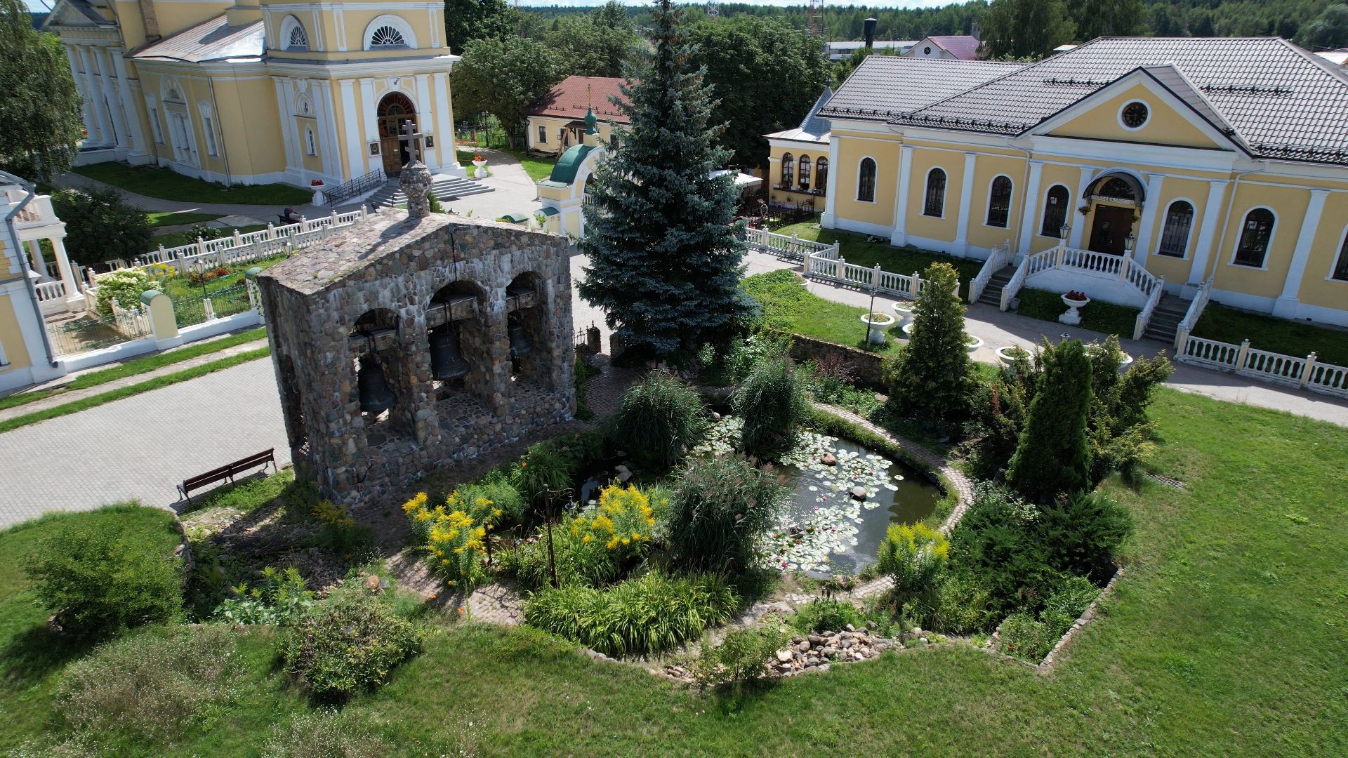 видео с коптера, церковь, храм,