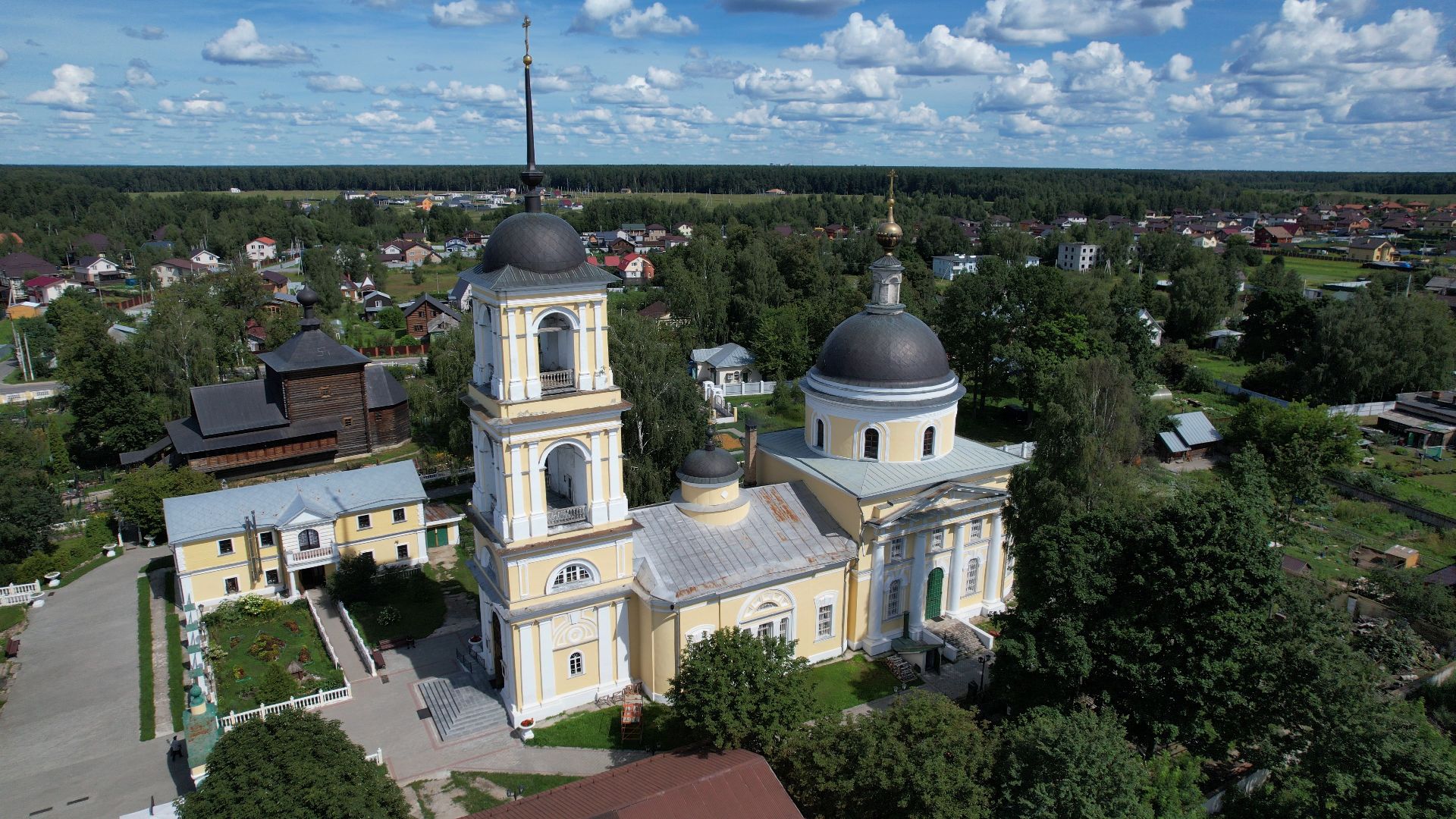 видео с коптера, церковь, храм,