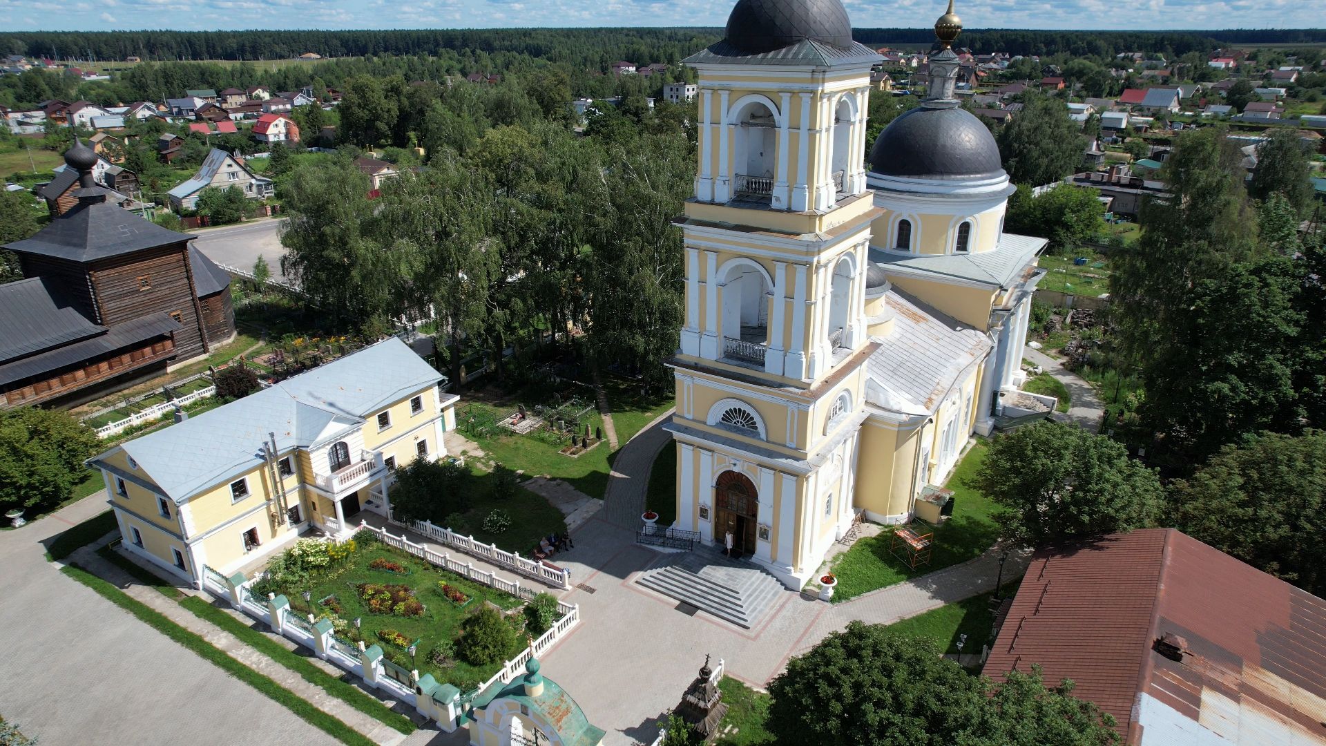 видео с коптера, церковь, храм,