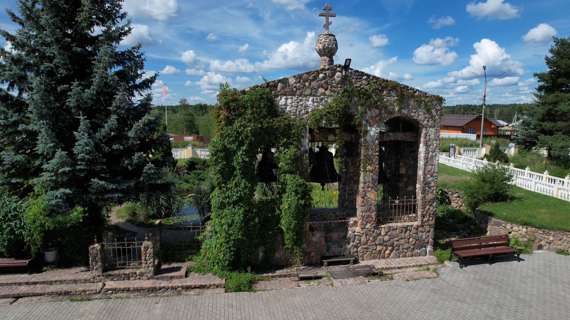 видео с коптера, церковь, храм,