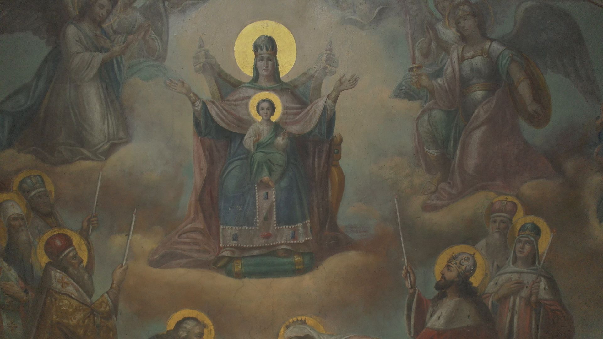 видео с коптера, церковь, храм,