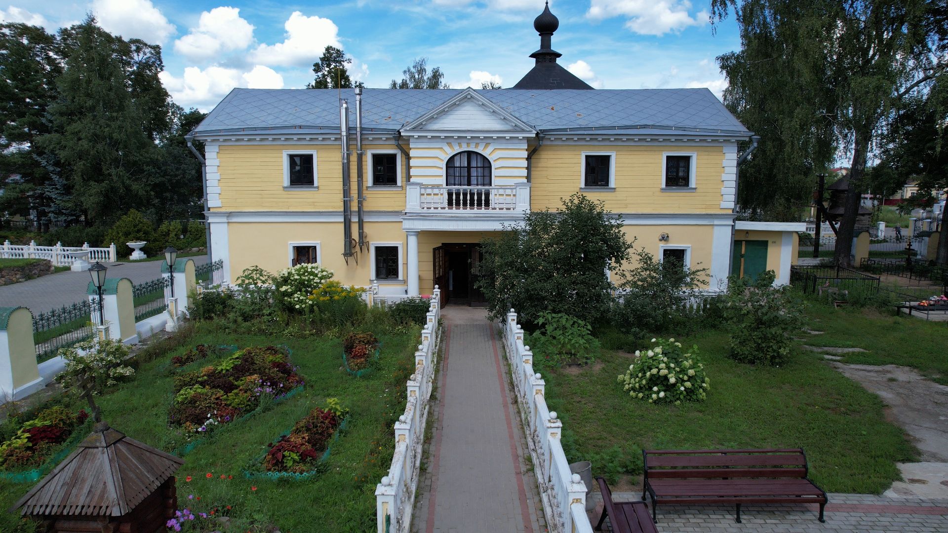 видео с коптера, церковь, храм,