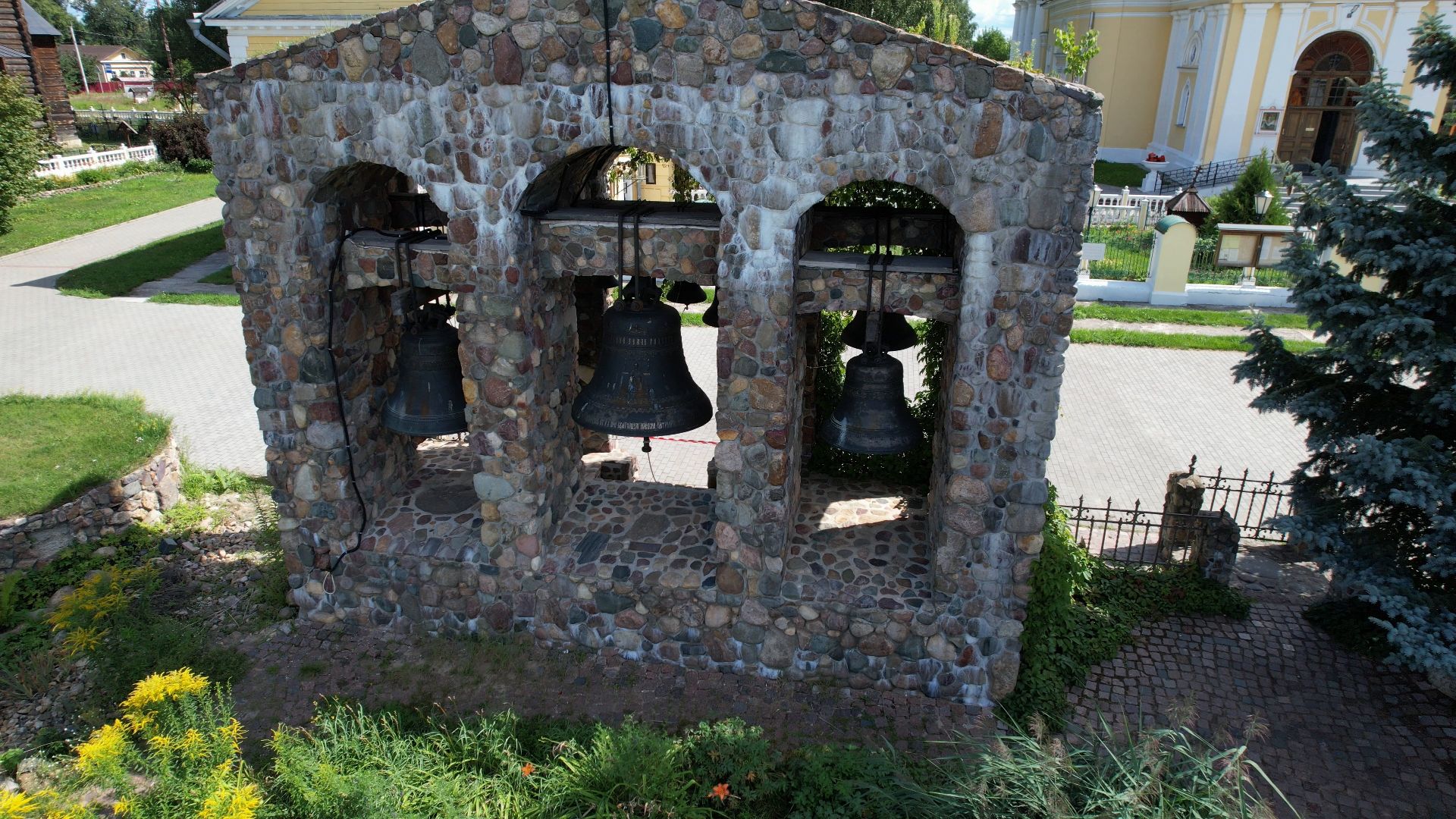 видео с коптера, церковь, храм,