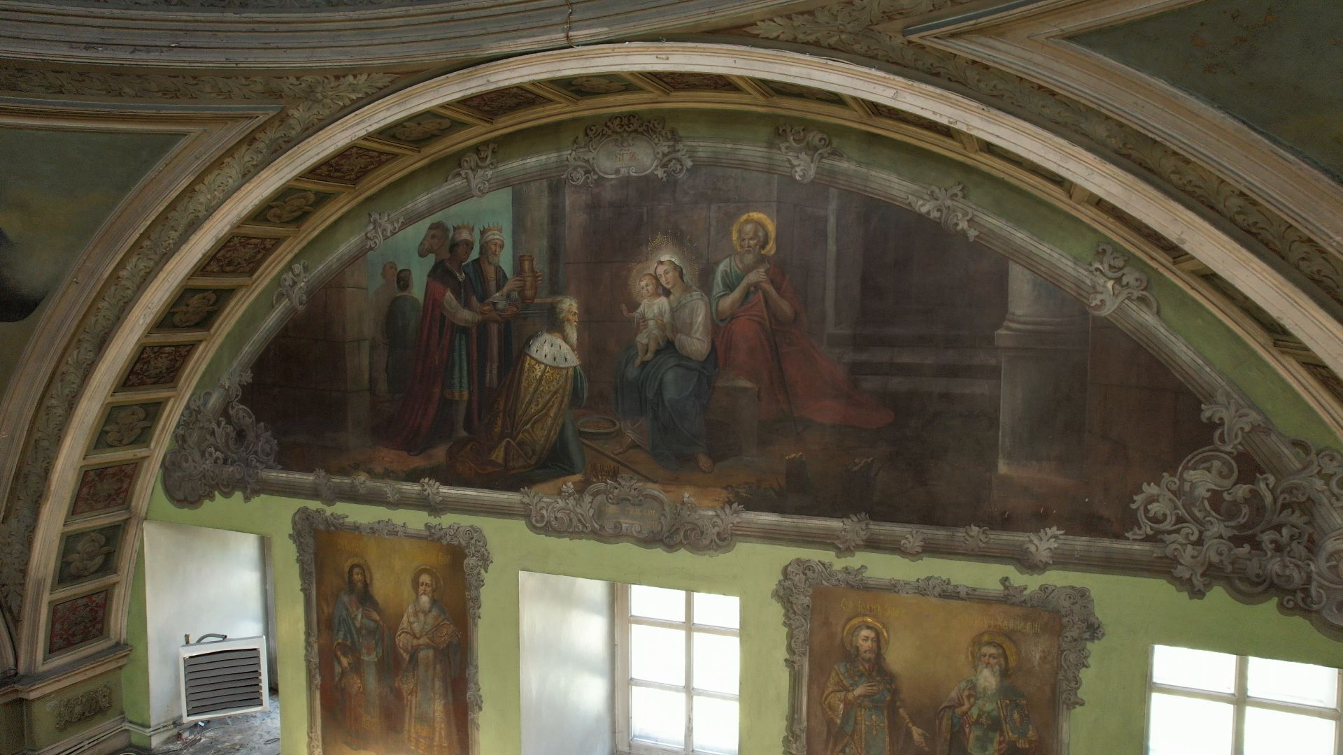 видео с коптера, церковь, храм,