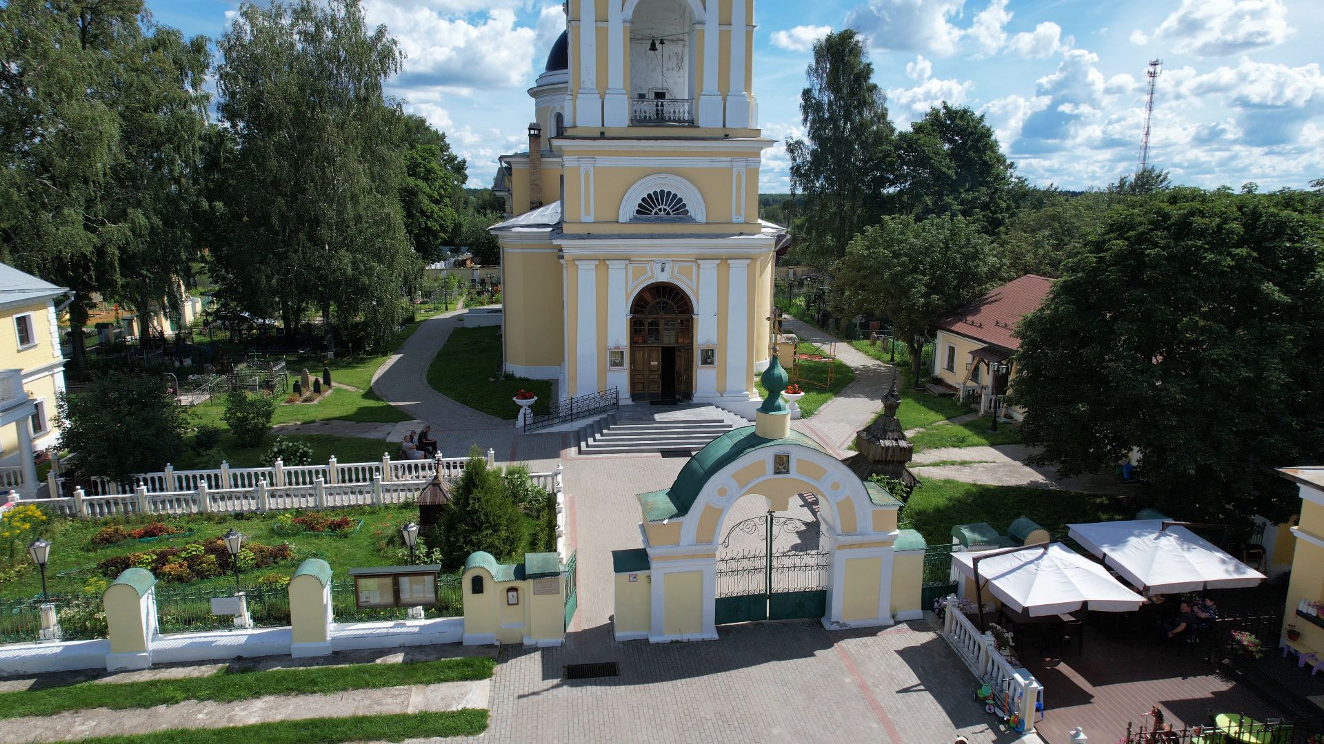 видео с коптера, церковь, храм,