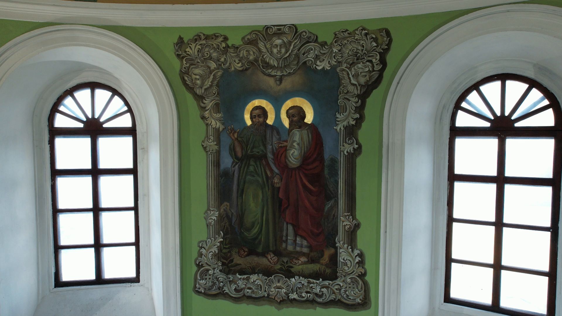 видео с коптера, церковь, храм,