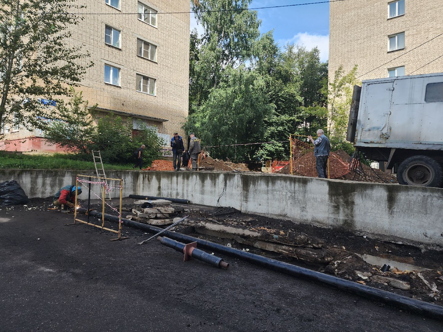 теплотрасса, замена теплосетей,