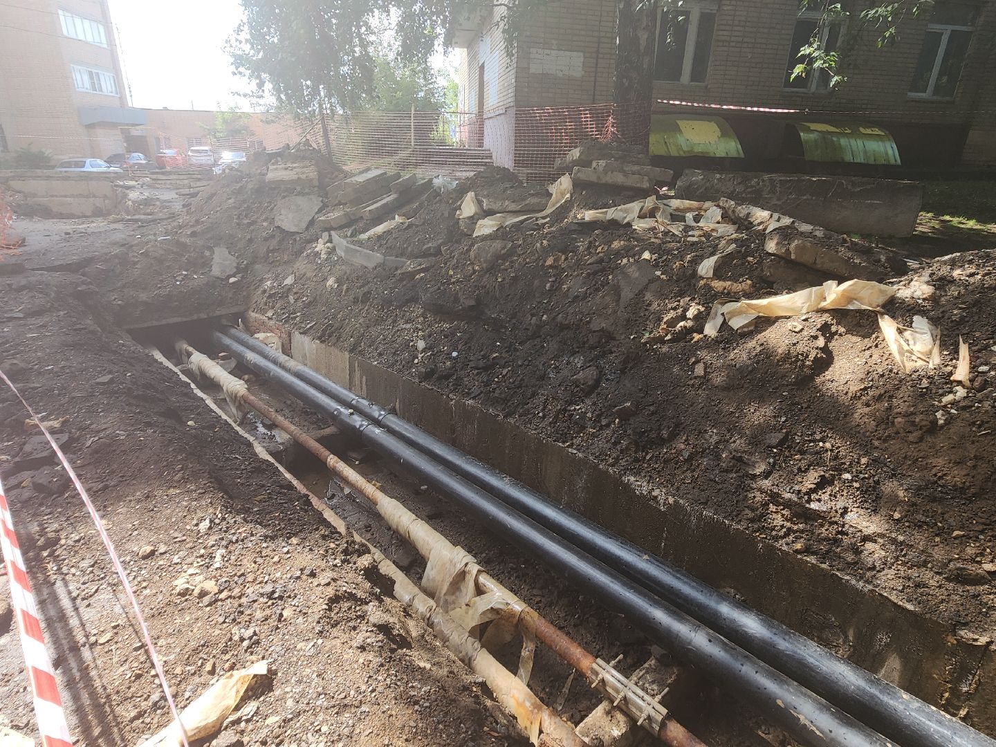 теплотрасса, замена теплосетей,