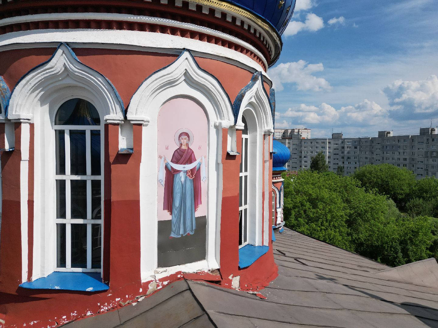 видео с коптера, орехово-зуево, сквер, храм, благоустройство,