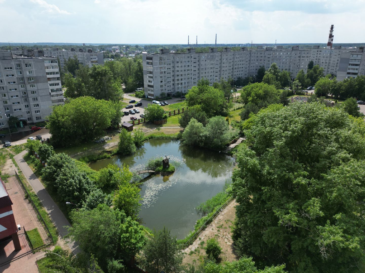 видео с коптера, орехово-зуево, сквер, храм, благоустройство,