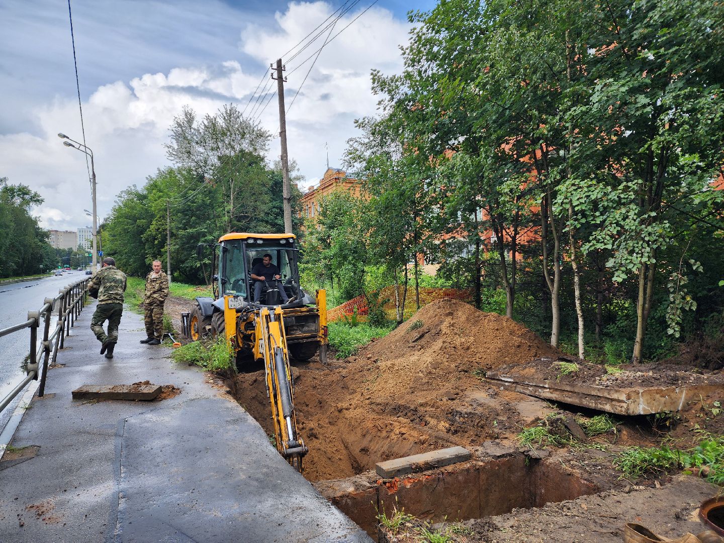 красноармейск, городской округ пушкинский, реконструкция теплосетей, замена теплотрассы,