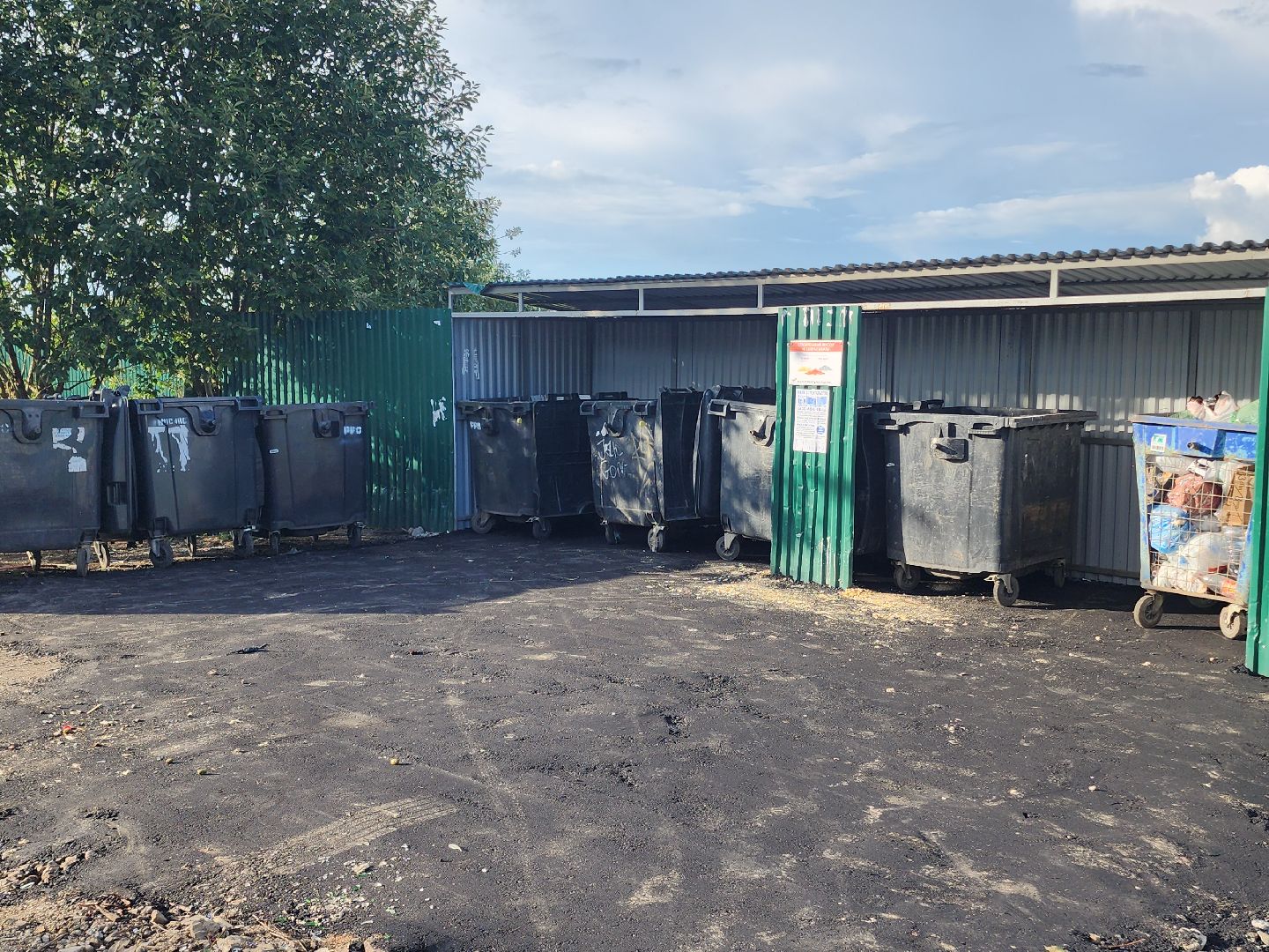 контейнерная площадка, укладка асфальта,