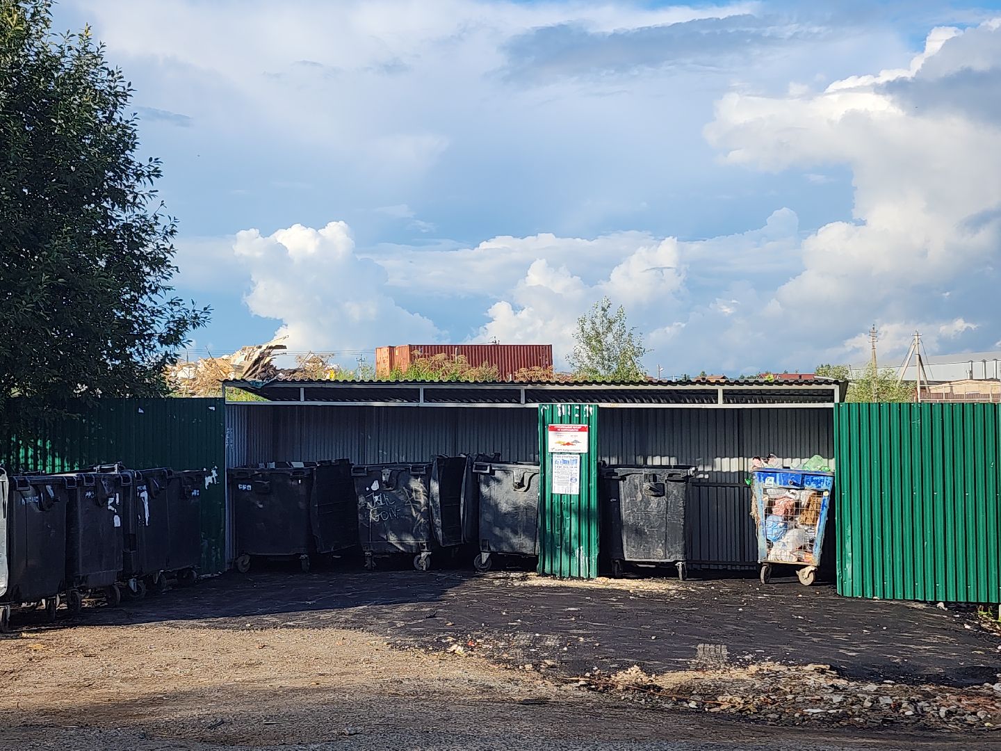 контейнерная площадка, укладка асфальта,