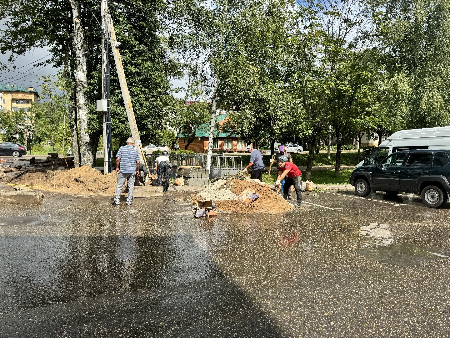 шаховская, дороги, расширение дороги, благоуйстройство, коммунальная служба,