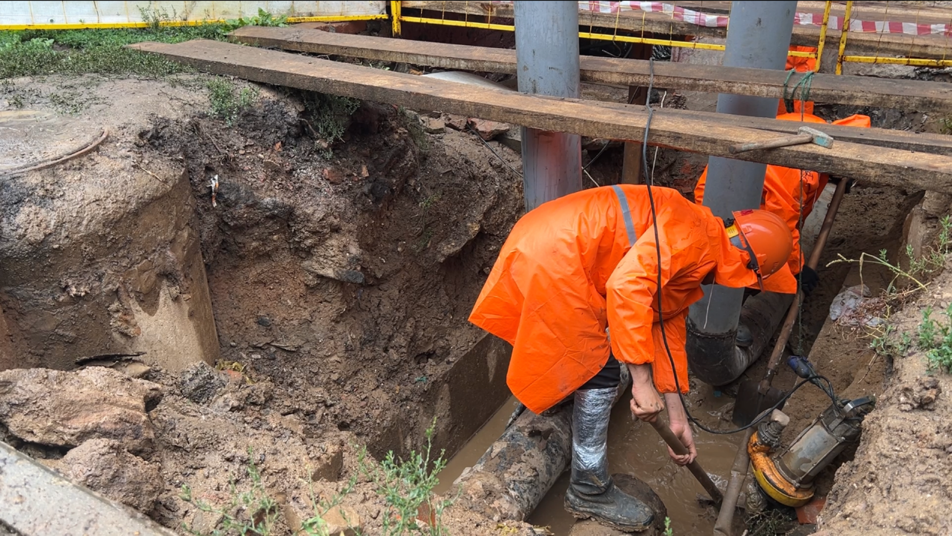 химки, жкх, отопительный сезон, мосэнерго, ремонт теплосетей, ремонт трубопровода,