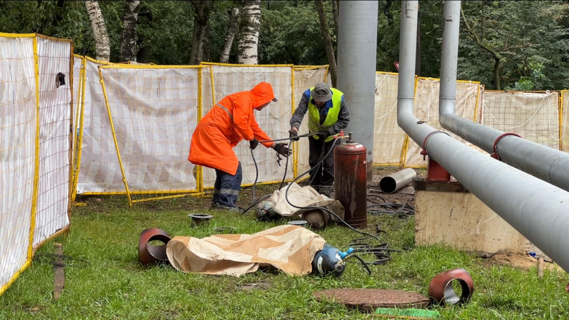 химки, жкх, отопительный сезон, мосэнерго, ремонт теплосетей, ремонт трубопровода,