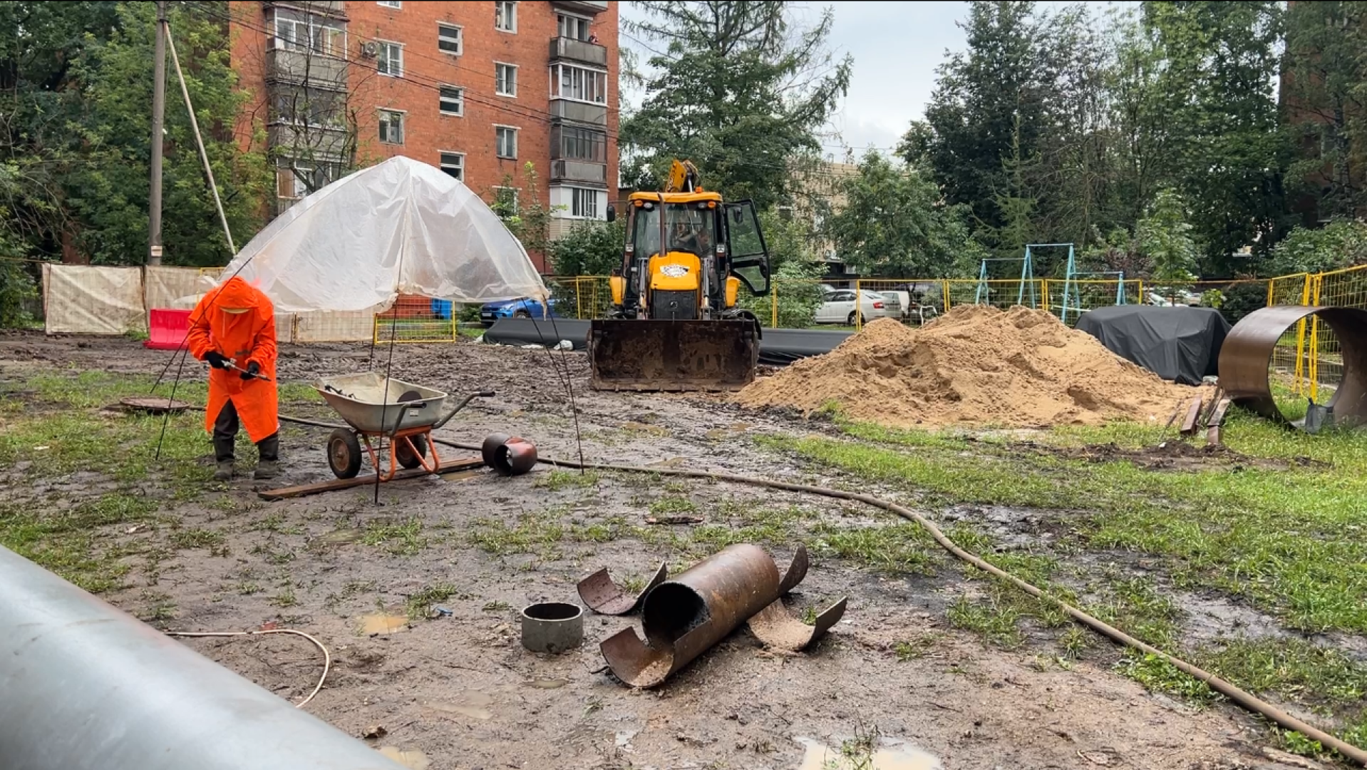 химки, жкх, отопительный сезон, мосэнерго, ремонт теплосетей, ремонт трубопровода,