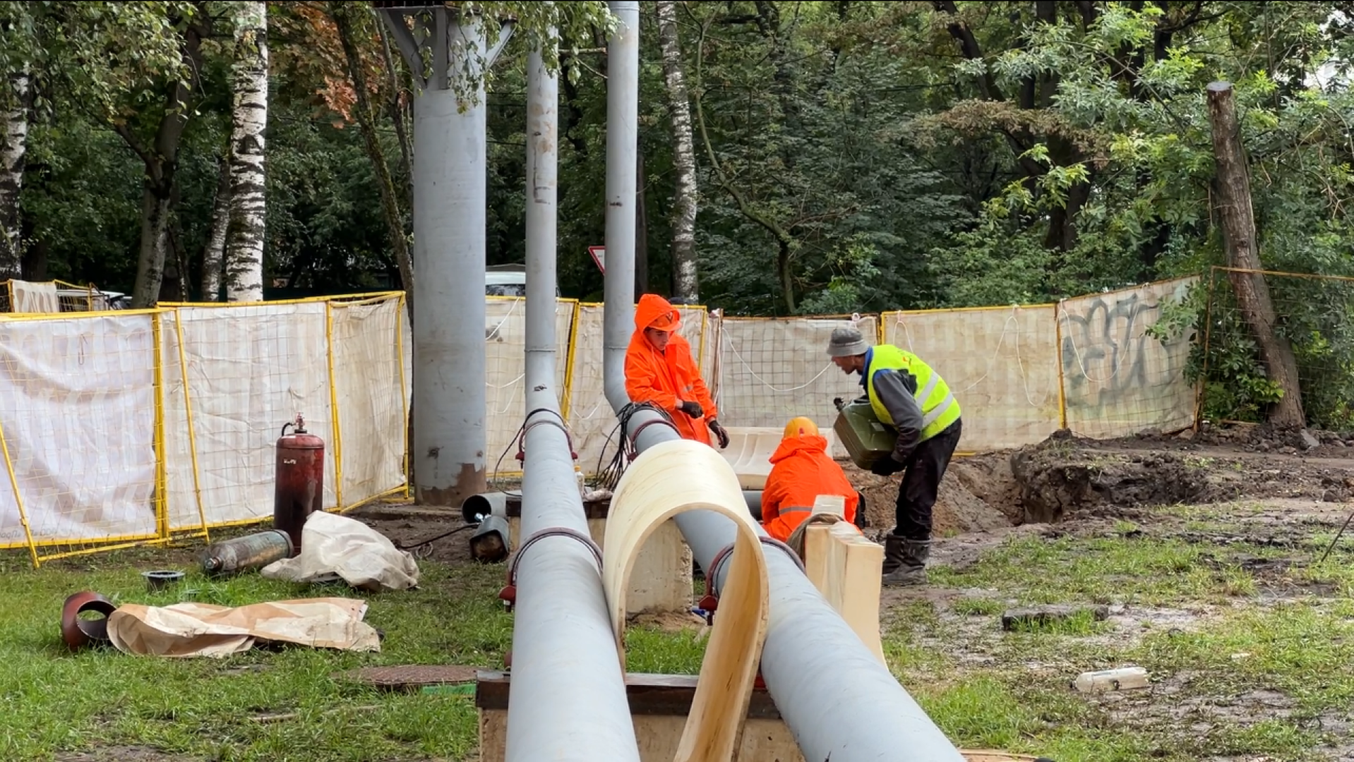 химки, жкх, отопительный сезон, мосэнерго, ремонт теплосетей, ремонт трубопровода,