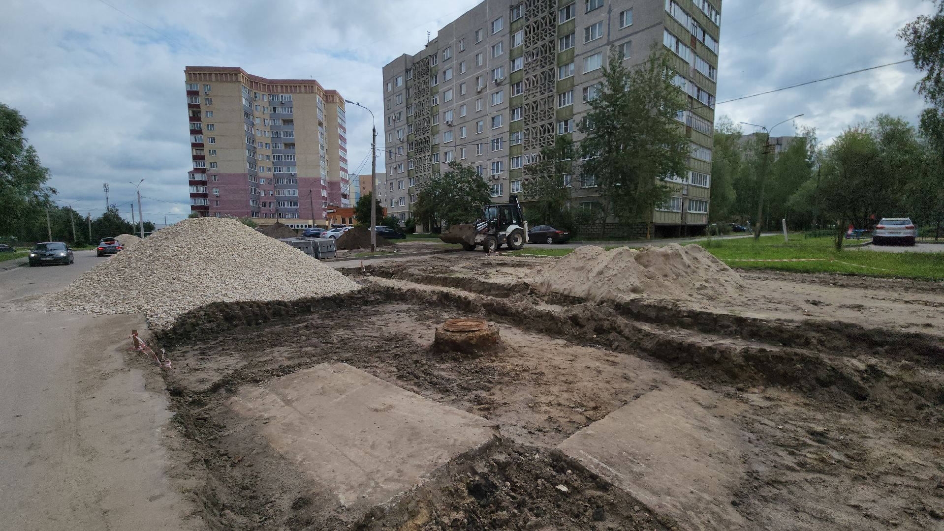 егорьевск, 6 микрорайон, благоустровйство, парковка, ремонт, стройка,