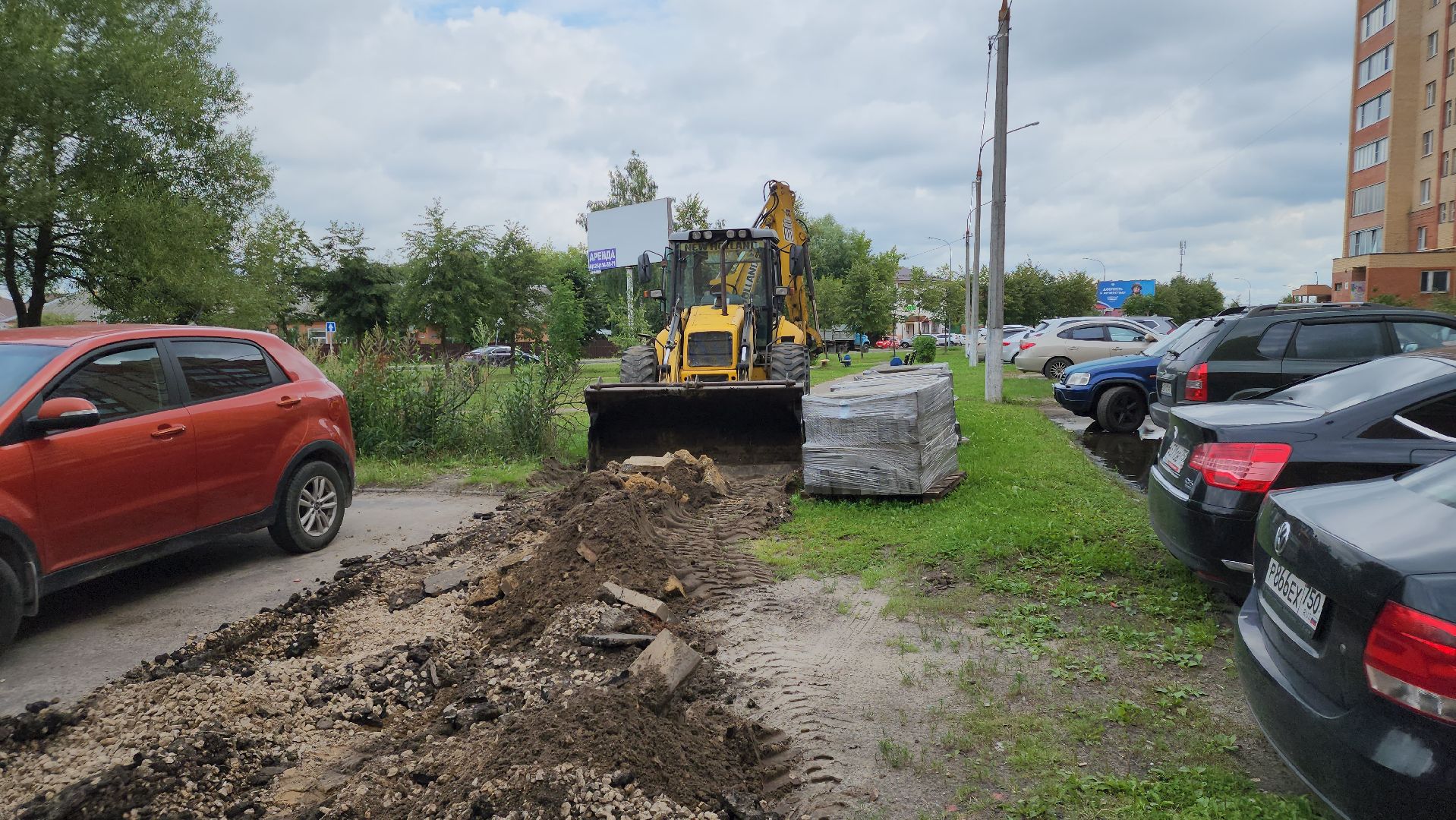 егорьевск, 6 микрорайон, благоустровйство, парковка, ремонт, стройка,