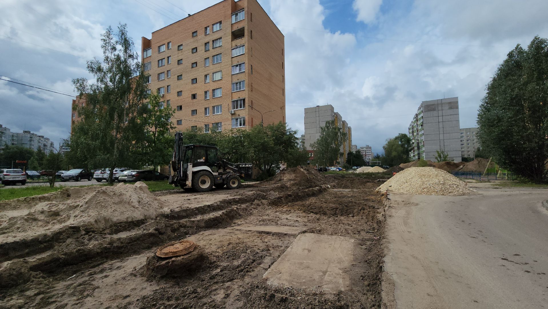 егорьевск, 6 микрорайон, благоустровйство, парковка, ремонт, стройка,