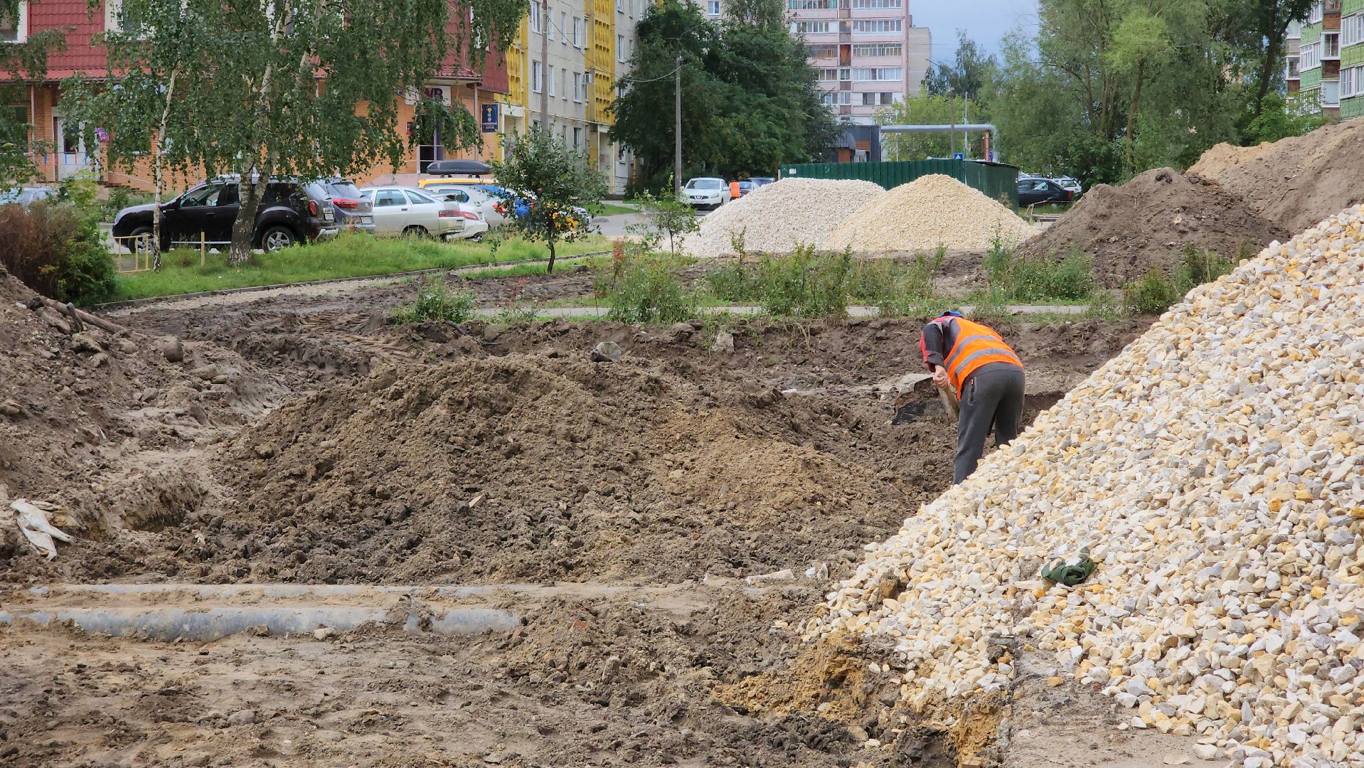 егорьевск, 6 микрорайон, благоустровйство, парковка, ремонт, стройка,
