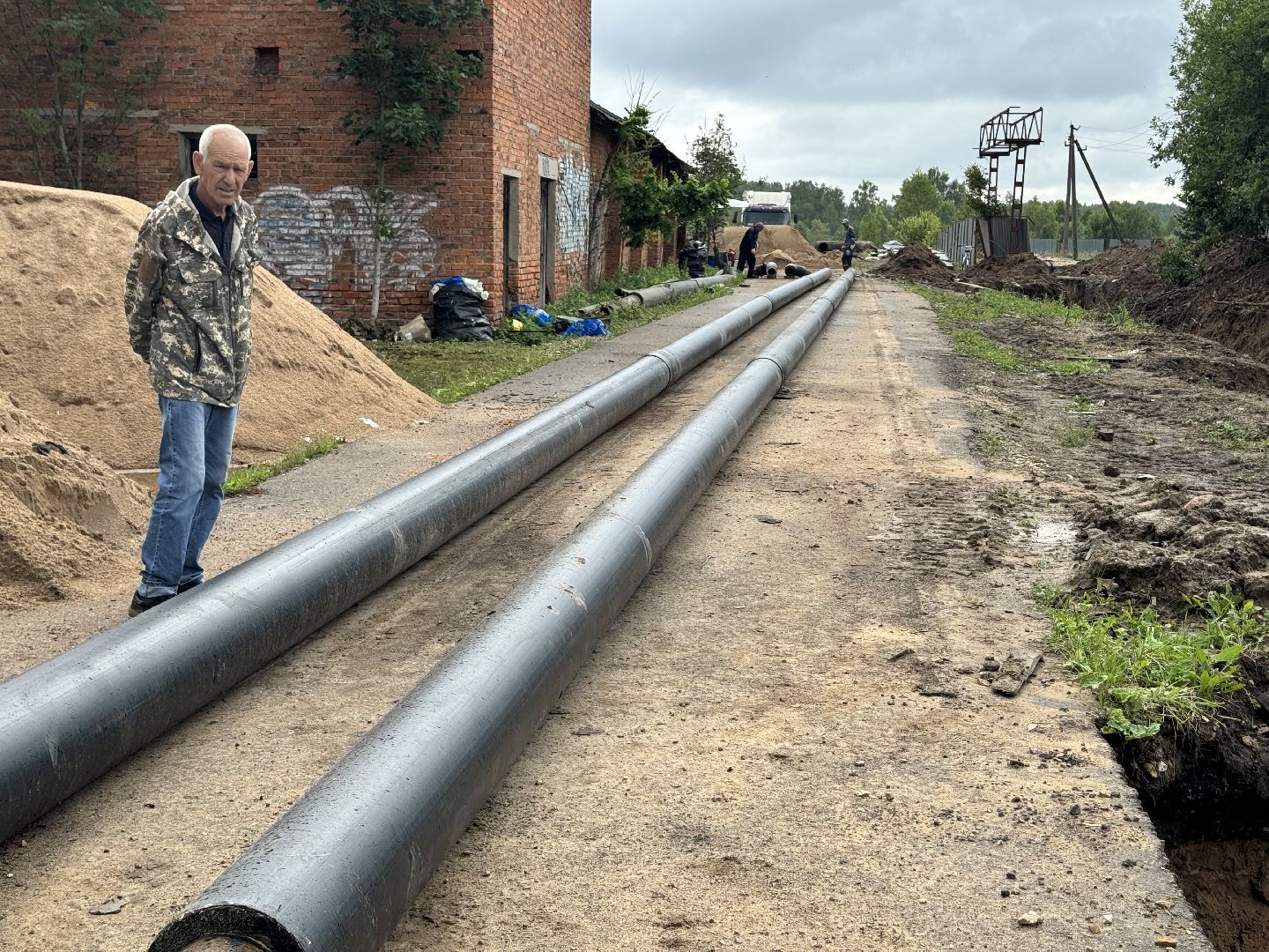 шаховская, теплотрасса, трубы, горячая вода,