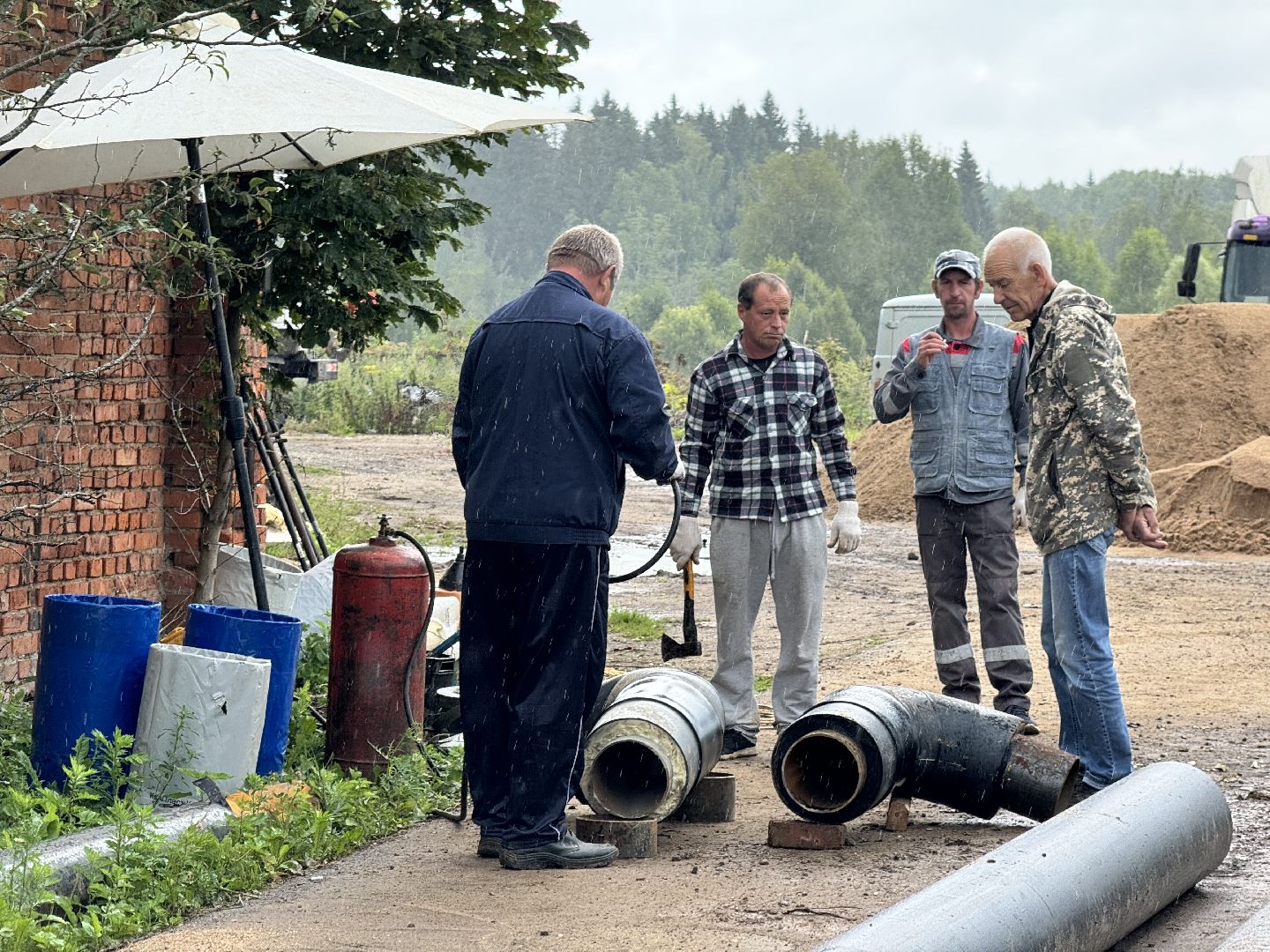 шаховская, теплотрасса, трубы, горячая вода,
