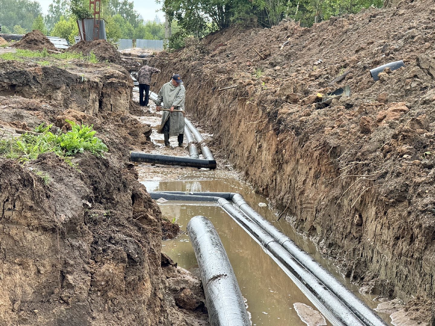 шаховская, теплотрасса, трубы, горячая вода,