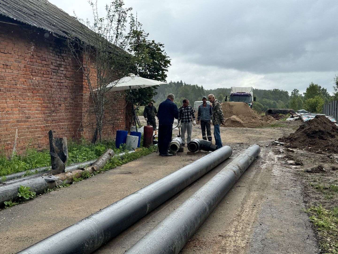 шаховская, теплотрасса, трубы, горячая вода,