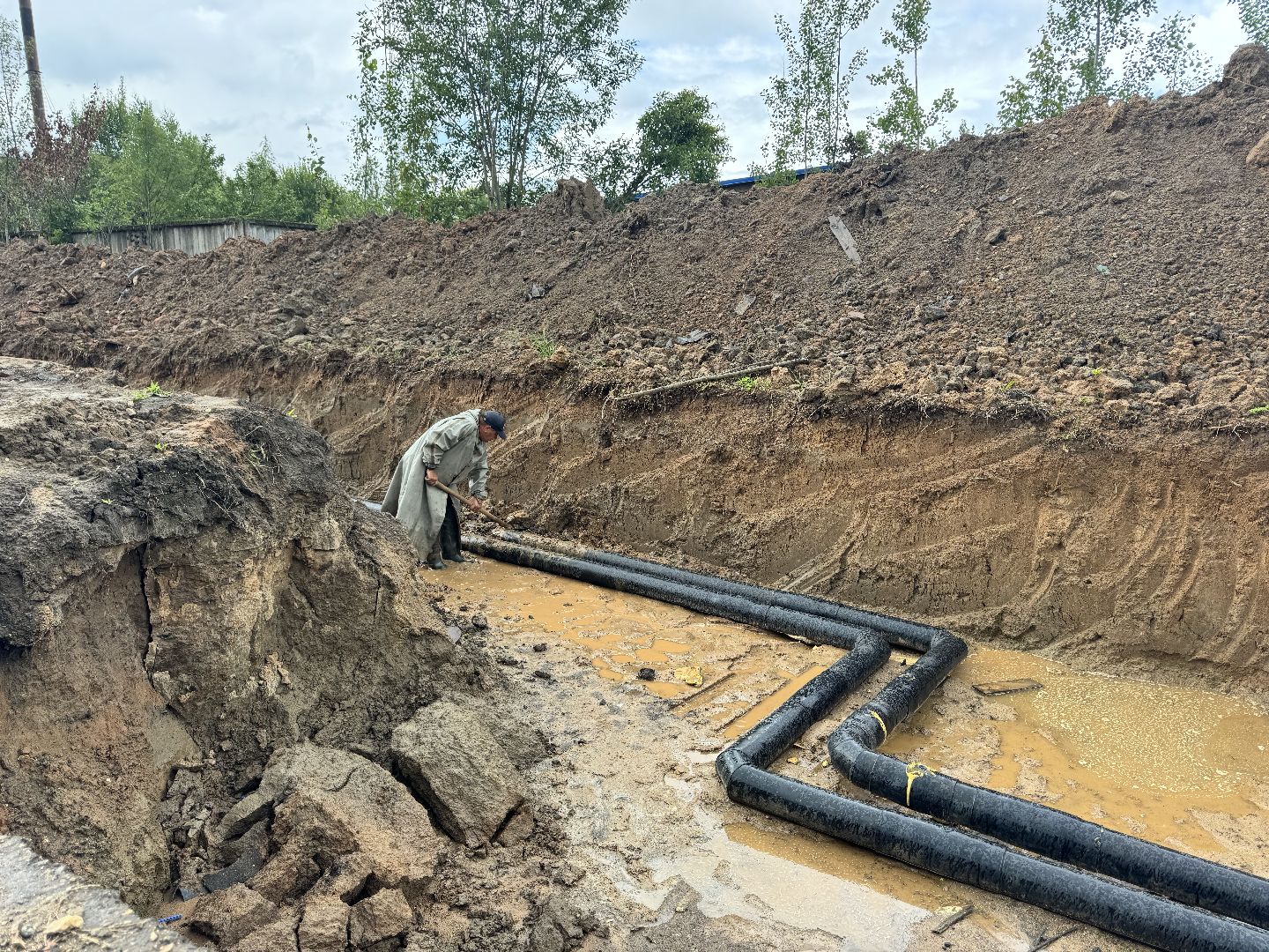 шаховская, теплотрасса, трубы, горячая вода,