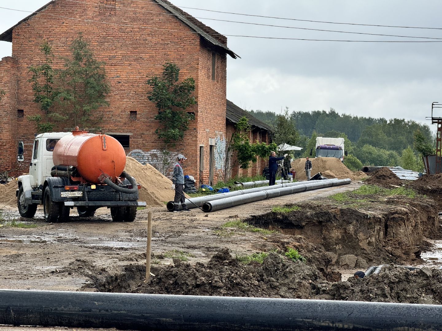 шаховская, теплотрасса, трубы, горячая вода,