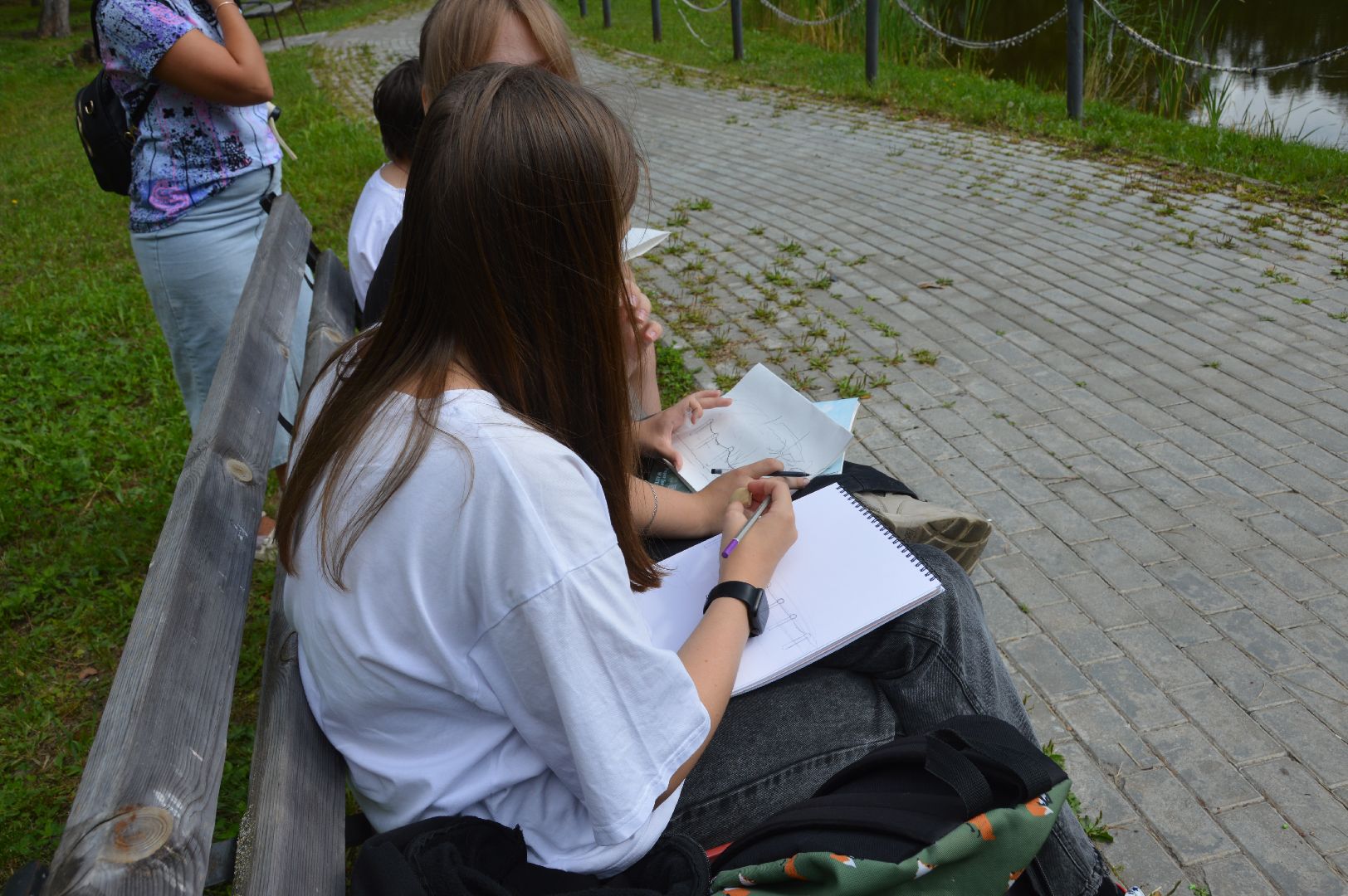 шатура, культурная шатура, пленэр, рисование, рисуют на свежем воздухе,