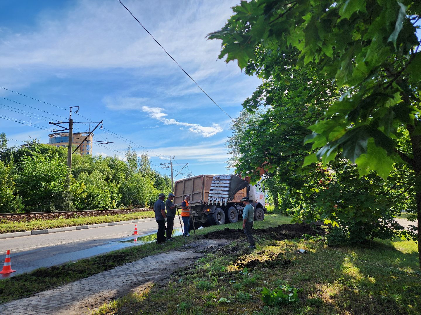 Дубна, Благоустройство, Дорожные работы, Демонтаж,