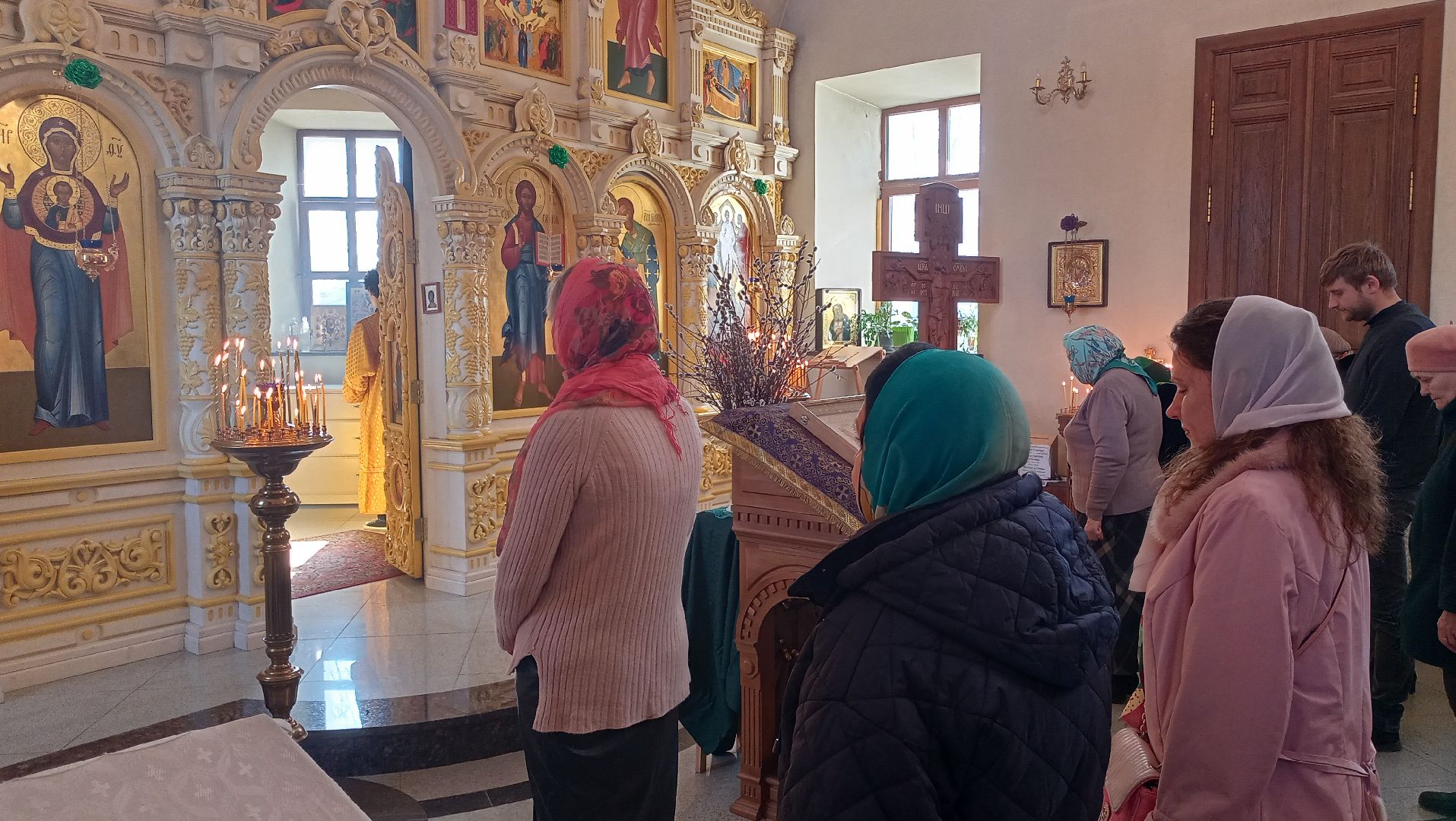 Верба, Вербное воскресение, Вход Господень в Иерусалим, Преображенская церковь, Руза