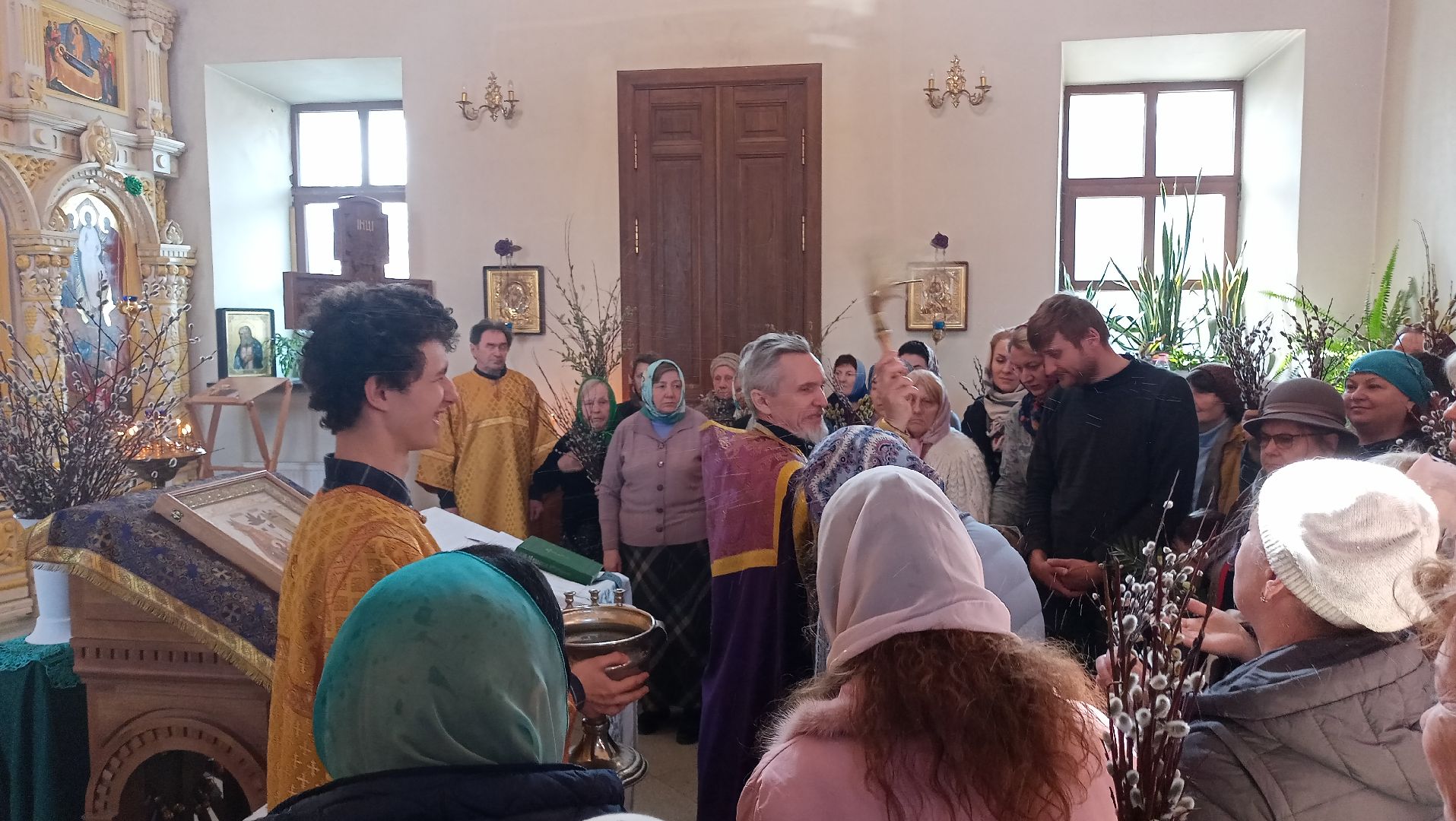 Верба, Вербное воскресение, Вход Господень в Иерусалим, Преображенская церковь, Руза