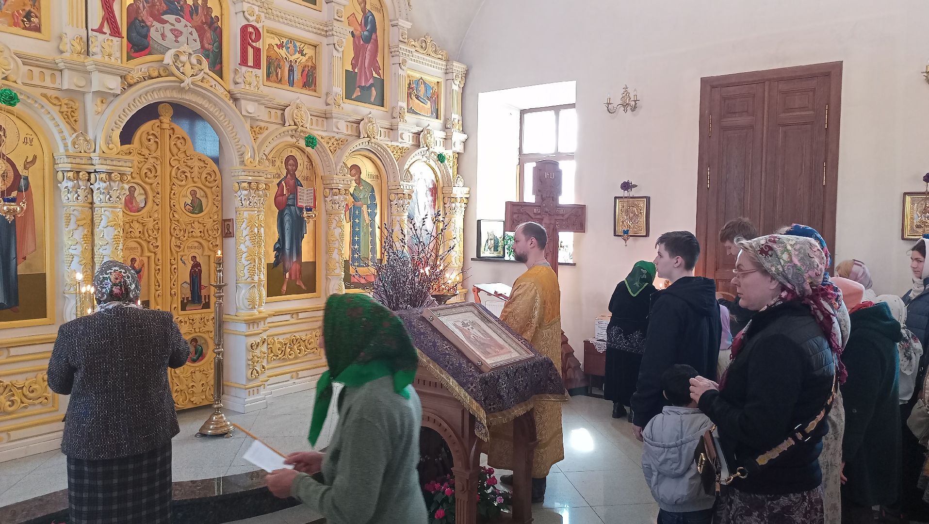 Верба, Вербное воскресение, Вход Господень в Иерусалим, Преображенская церковь, Руза