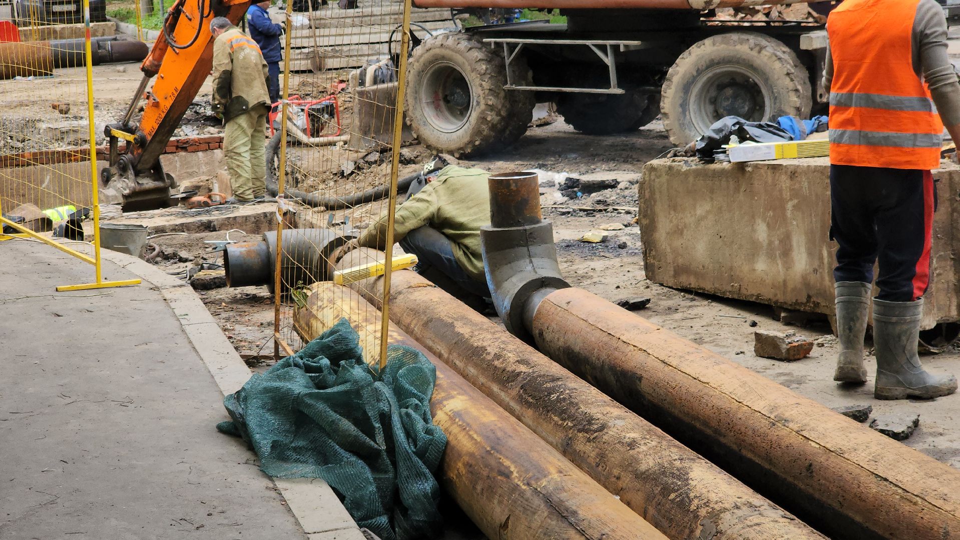 долгопрудный, капитальная замена труб, теплотрасса, сварка, благоустройство,