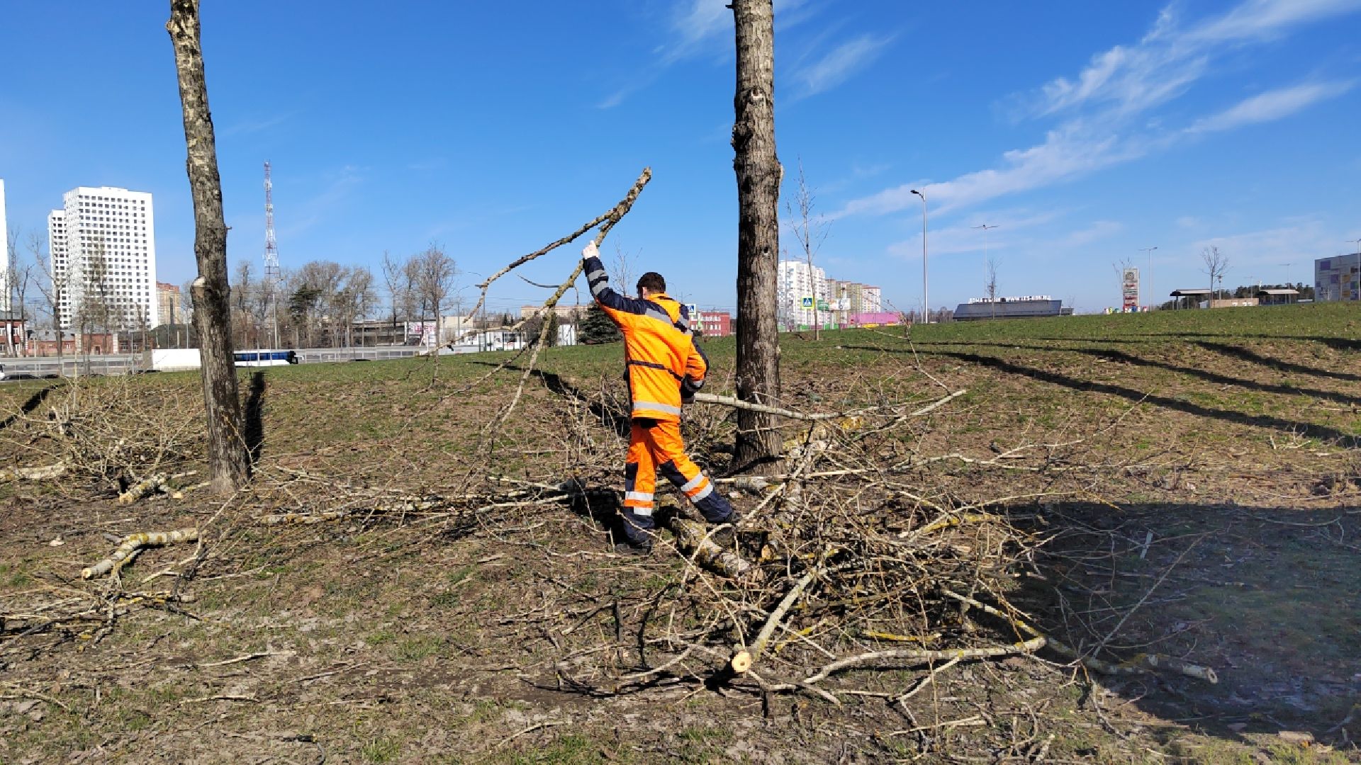 Пушкино, Пушкинский округ, благоустройство, чистый двор, весна в Подмосковье,