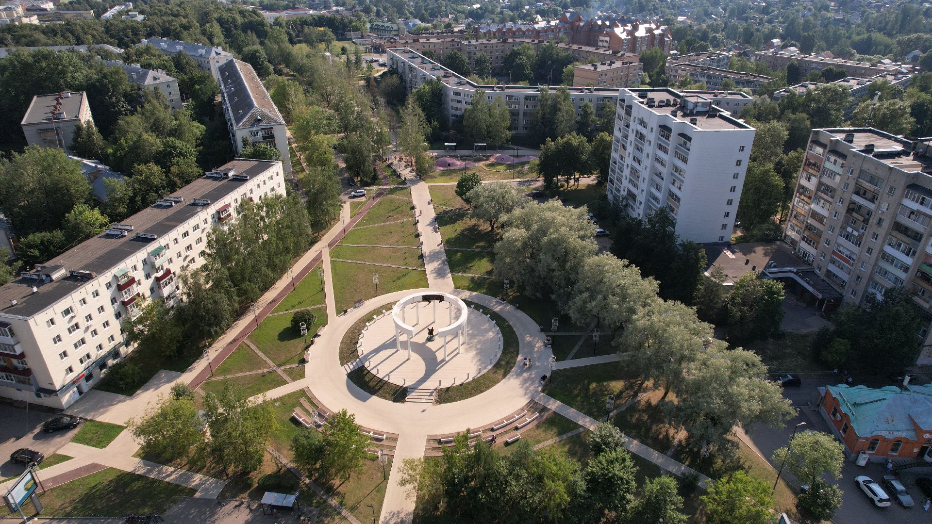 видео с коптера, сергиев посад, благоустройство,